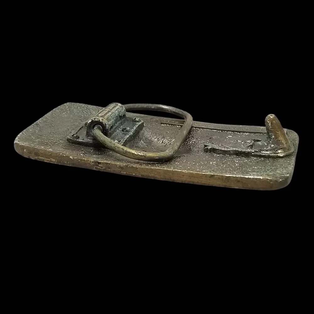 1988 BASS‎ Anglers Sportsman Society Solid Brass Belt Buckle Fishing Collectible